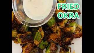 Fried Okra Coated In Buttermilk