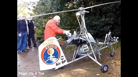 80-year-old man invented the plane - helicopter