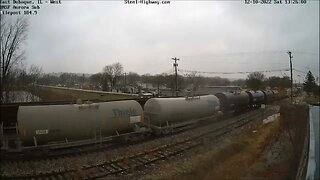 EB Manifest and WB Manifest Meet at East Dubuque, IL on December 10, 2022