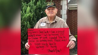 WWII vet wants 100 cards for 100th birthday