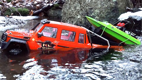 WiNTER BOAT LAUNCH FAiL | RC ADVENTURES