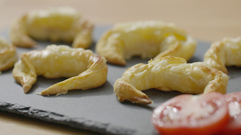 Xanthe Clay's mini ham and cheese croissant canapés