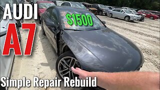 Audi A7 Easy Rebuild $1500 Copart Walk Around