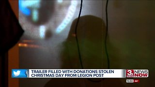 Trailer of donated goods stolen from American Legion Post