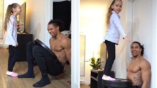 Dad beautifully motivates his 6-year-old daughter