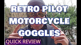 Vintage Pilot or Retro Motocross Motorcycle Goggles