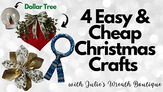 Easy Christmas Crafts | Dollar Tree Christmas Crafts | Budget Friendly Crafts | Christmas Crafts