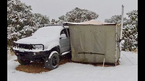 Living in a 4x4 Truck in Colorado: FINALLY a good spring snowstorm to start the day!