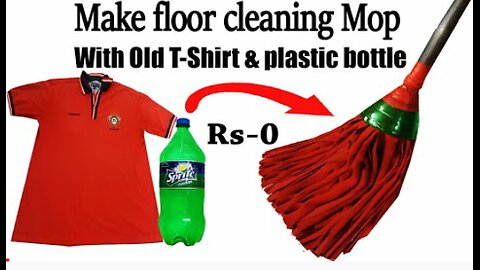 Mop from old T-shirt Rs.0 lock down to the surface