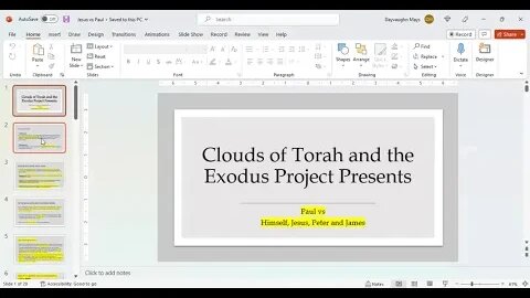 Clouds of Torah and the Exodus Project Presents: Paul vs Himself, Jesus, Peter and James
