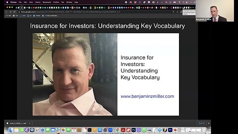 June 11 2023 - Benjamin Z Miller Investor Networking Group - Insurance for Investors