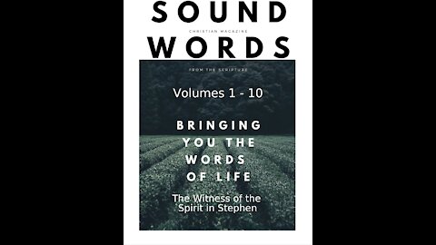 Sound Words, The Witness of the Spirit in Stephen