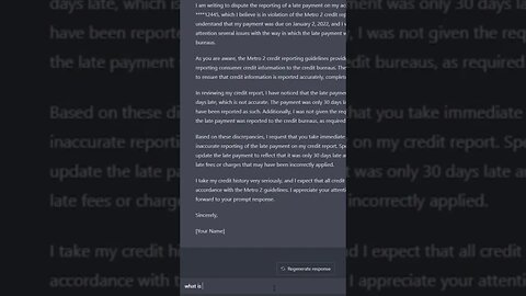 understanding credit repair and metro 2 with AI ChatGPT