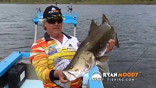 Fishing impoundments for barra | Catching big freshwater barramundi in Proserpine Dam