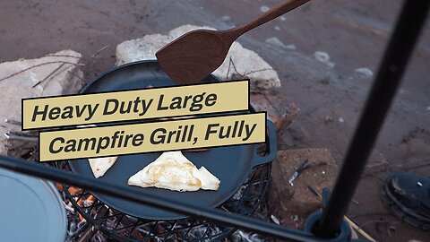 Heavy Duty Large Campfire Grill, Fully Adjustable Swiveling BBQ with long handle, Lifetime Dura...