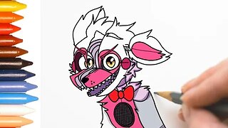 COMO DESENHAR FUNTIME FOXY - FIVE NIGHTS AT FREDDY'S #fnaf #funtimefoxy #desenho