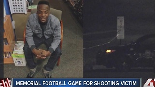 Memorial football game for shooting victim