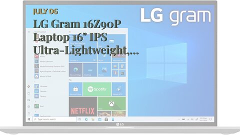 LG Gram 16Z90P Laptop 16" IPS Ultra-Lightweight, (2560 x 1600), Intel Evo 11th gen Core i7 , 16...