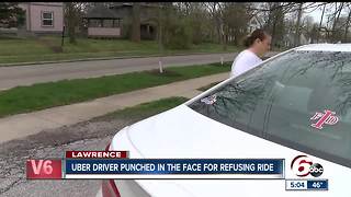 Uber driver punched in the face for refusing ride to teens