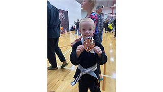 Charlie with 4 wins and 1 loss - Youth Jiu Jitsu Tournament