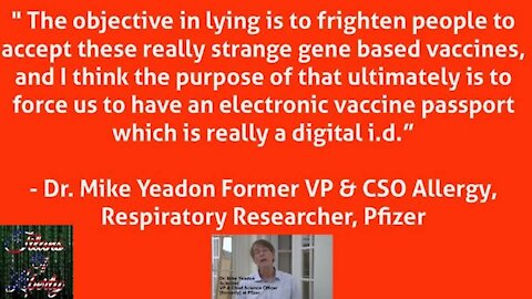 Former VP Of Pfizer Says The Government Is Lying and they want a DIGITAL I.D. System In Place