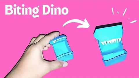 How to make a origami BITING DINOSAUR toy, origami toy easy