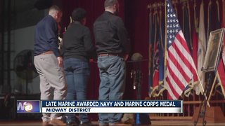 Late Marine hero receives honor