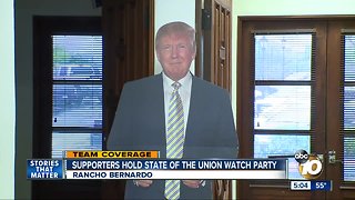 Trump supporters hold State of the Union watch party