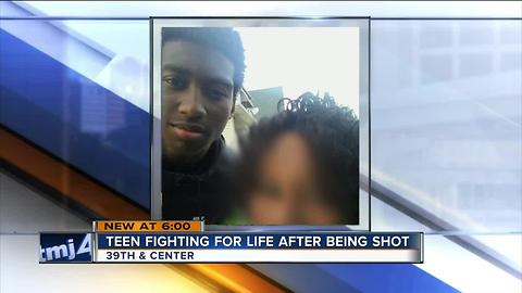 Teen fighting for his life after being shot