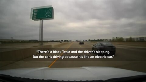 Tesla driver appeared to be asleep while car was on autopilot on I-94, officials say