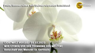 WIR STEHEN VOR DER TRENNUNG DER WELTEN! - Botschaft von Meister St. Germain ~ LWV