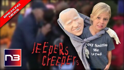 OMG! Creepy Joe Loses Control Sniffs and Kisses Poor Trick-or-Treater At White House