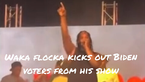 Waka Flocka kicks out Biden voters from his live show