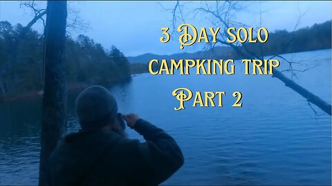 3 days solo winter bushcraft Part 2 - Canoe trip