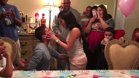 Gender Reveal Party Turns Into Surprise Proposal