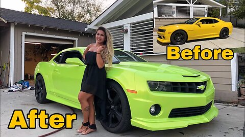 SHE CANT BELIEVE IT...First Acid Lime Green Camaro SS