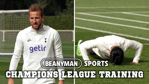 Sonny does pushups as Tottenham train ahead of Eintracht Frankfurt Champions League clash