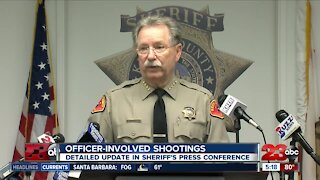 Sheriff Donny Youngblood holds a press conference with an update on two officer-involved shootings