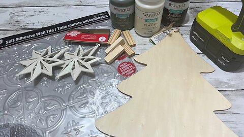 Dollar Tree Christmas Tree Makeover || Using Dollar Tree Wall Tile [ Just 1 Easy DIY ]