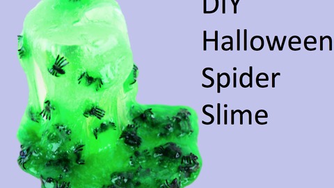 DIY Halloween spider slime