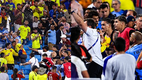 Darwin Nunez Swinging Punches at Fans After Uruguay's Loss to Colombia in Copa America