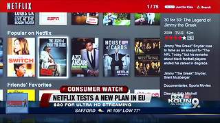 Netflix tests a new plan in Europe