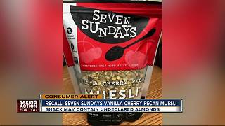 Recall:Seven Sundays Vanilla Cherry Pecan Muesli