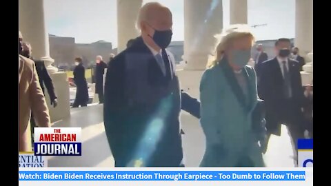 Watch: Biden Biden Receives Instruction Through Earpiece - Too Dumb to Follow Them