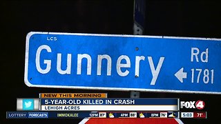 Five-year-old killed in car crash