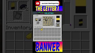 How To Make The Letter I Banner | Minecraft