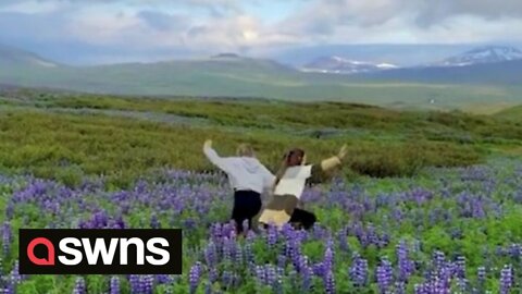 Friends visit tourist spots in Iceland at midnight only to find out it's complete DAYLIGHT