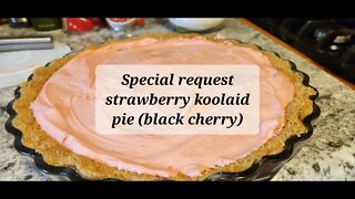 Special request strawberry kool-aid pie (black cherry) #koolaid #pie