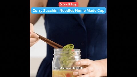 Curry Zucchini Noodles Home Made Cup