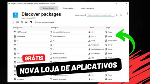 Nova Loja de aplicativos grátis para Windows PC